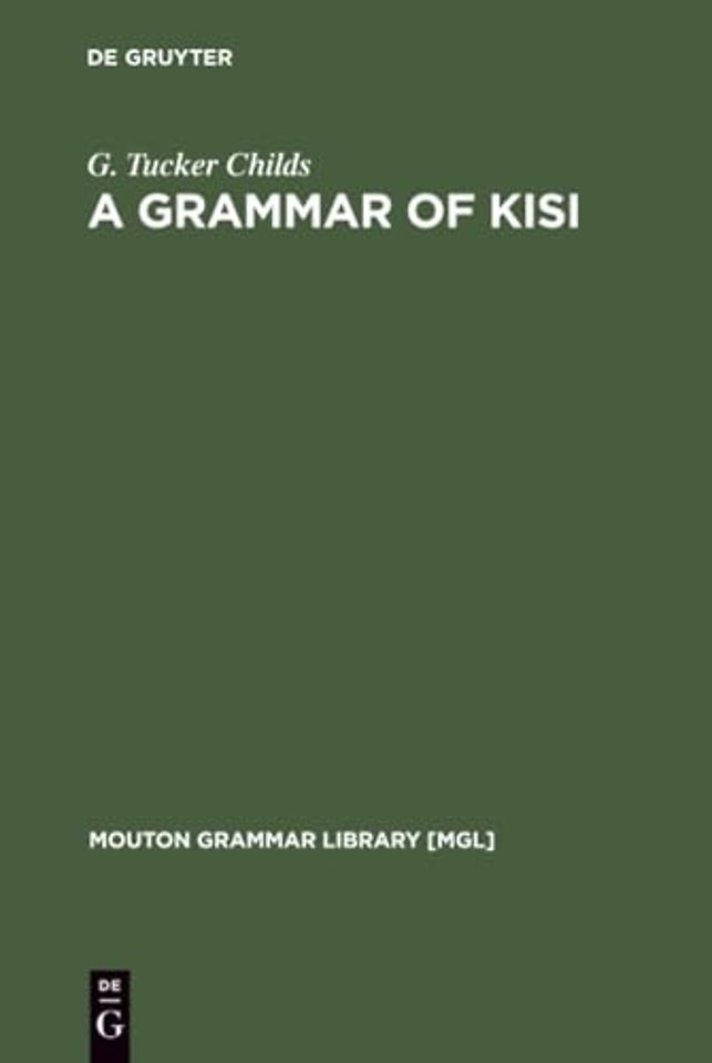 A Grammar of Kisi – A Southern Atlantic Language