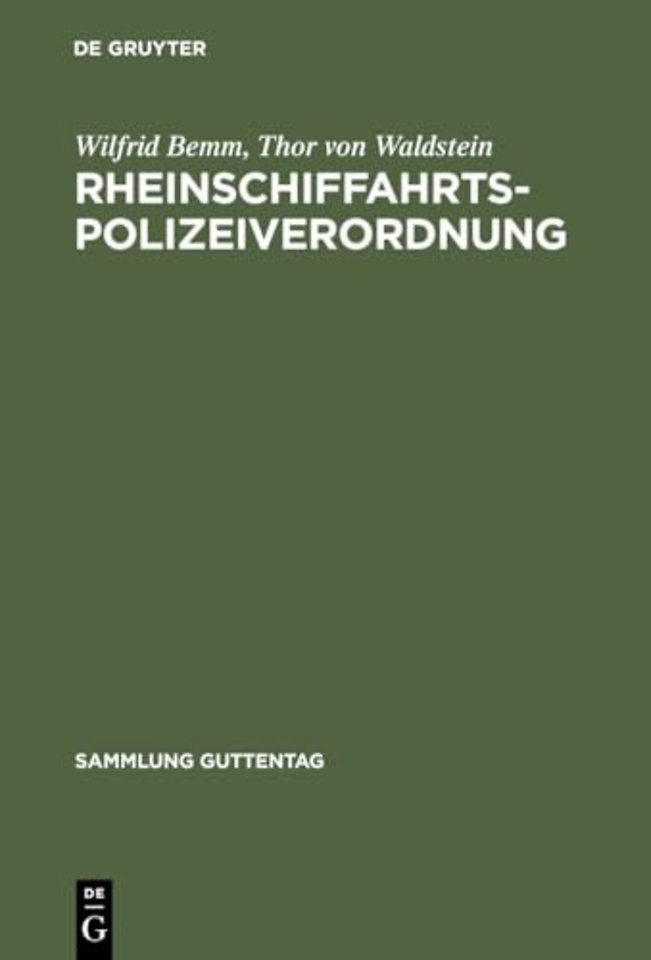 Rheinschiffahrtspolizeiverordnung – Kommentar