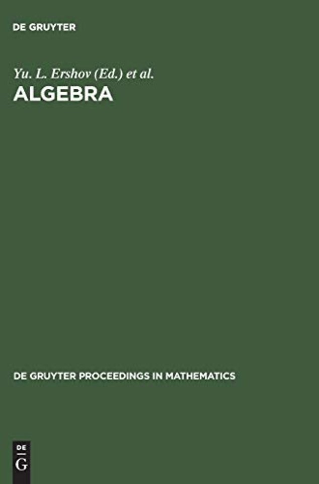 Algebra – Proceedings of the Third International Conference on Algebra held in Krasnoyarsk, August 23–28, 1993
