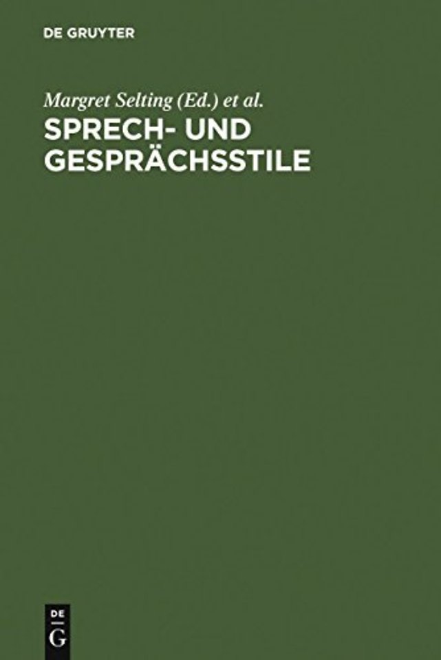 Sprech- und Gesprachsstile