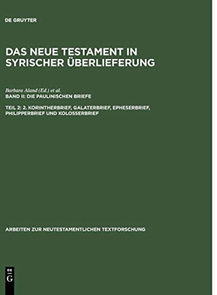 2. Korintherbrief, Galaterbrief, Epheserbrief, Philipperbrief und Kolosserbrief
