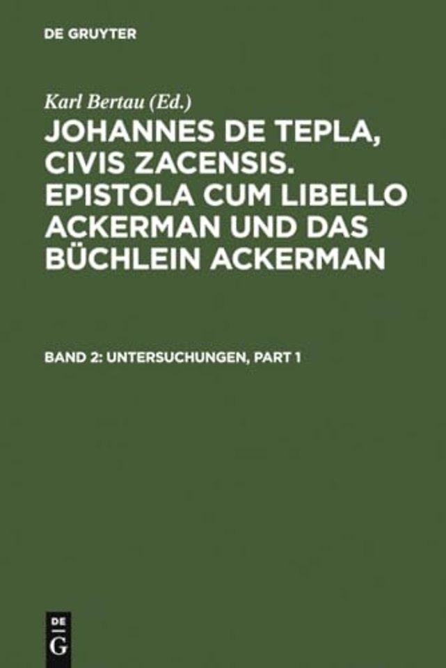 Untersuchungen – Einleitung, Untersuchungen zum Begleitbrief und zu den Kapiteln 1 bis 34 des Textes und Wörterverzeichnis mit Exkursen