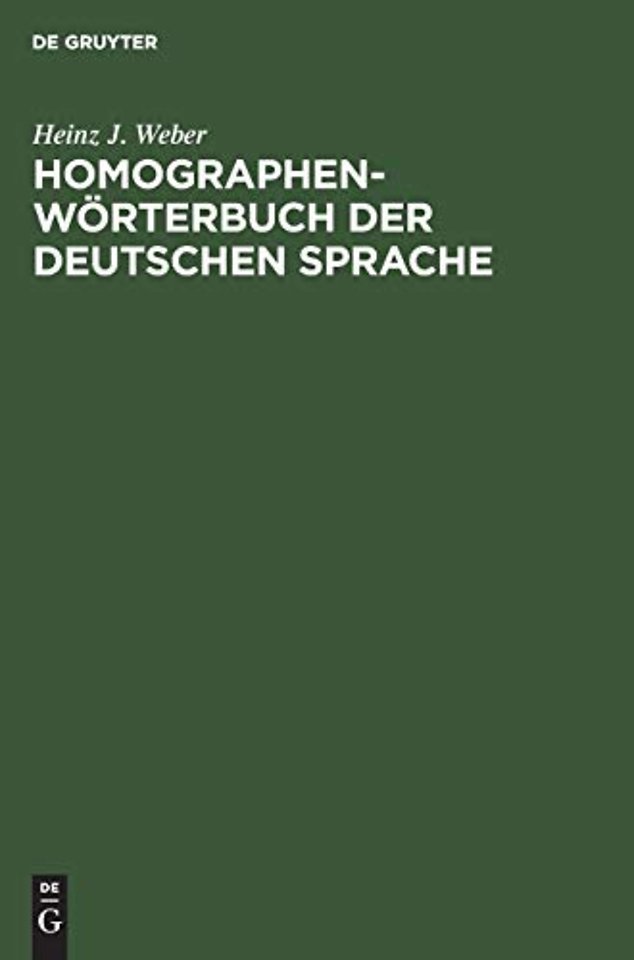 Homographen–Wörterbuch der deutschen Sprache