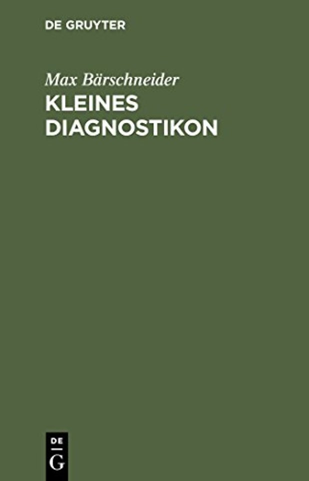 Kleines Diagnostikon – Differentialdiagnose klinischer Symptome