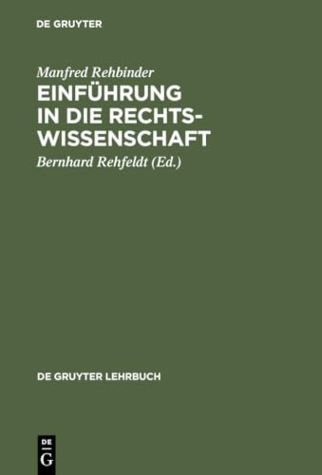 Einfuhrung in die Rechtswissenschaft