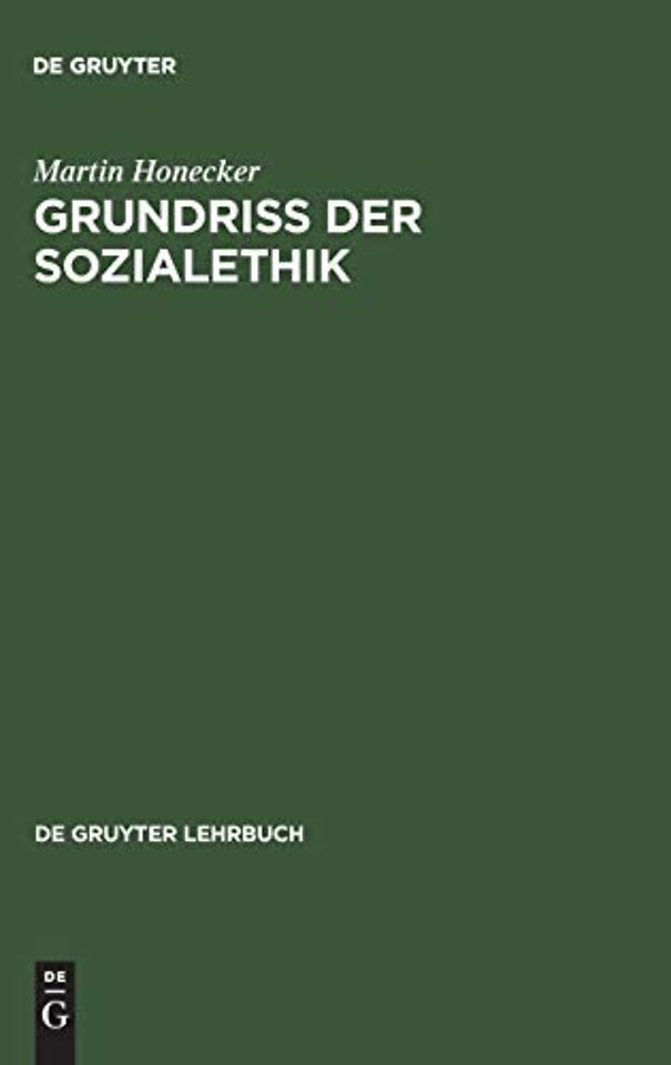 Grundriss der Sozialethik