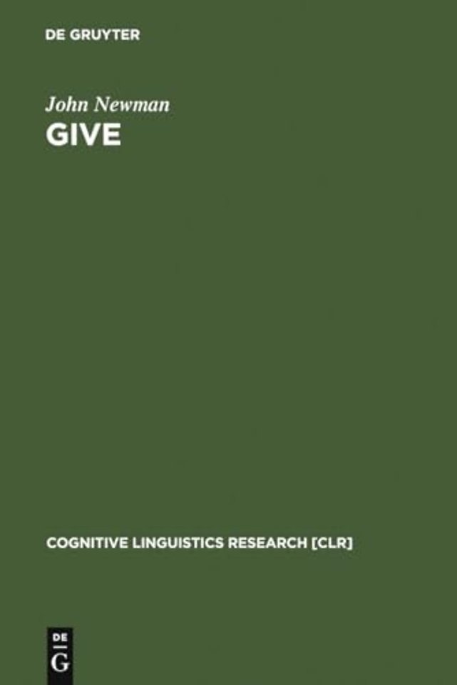 Give – A Cognitive Linguistic Study