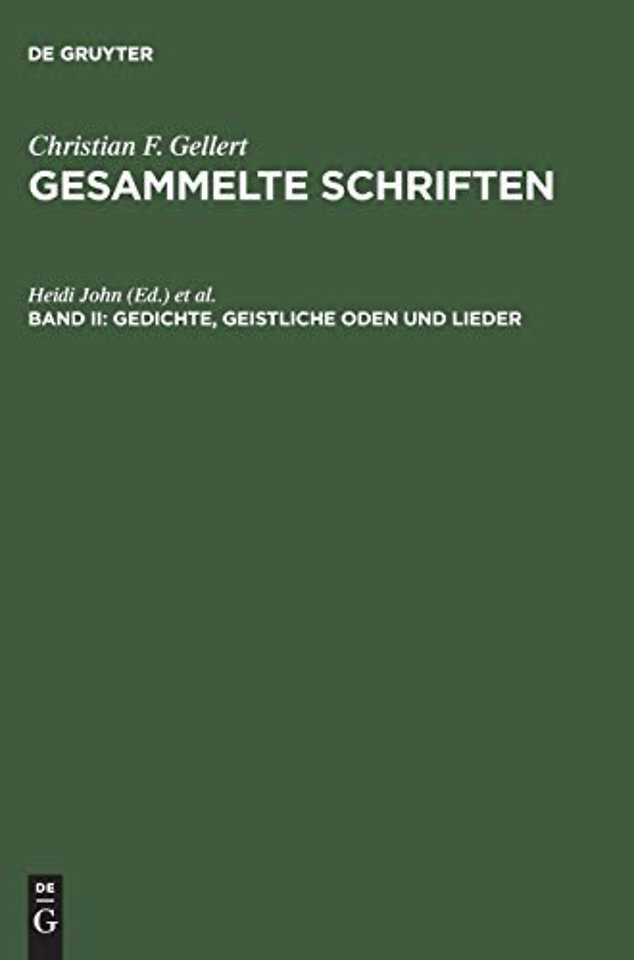 Gedichte, Geistliche Oden und Lieder