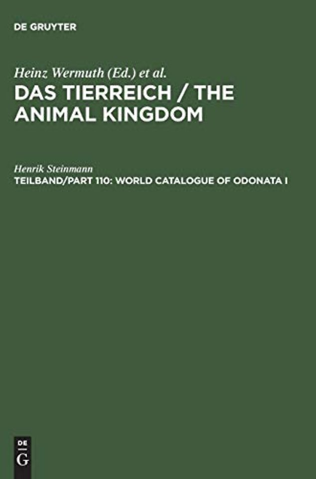 World Catalogue of Odonata I – Zygoptera