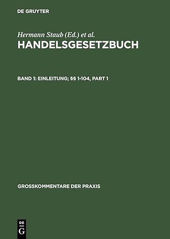 Einleitung; §§ 1–104