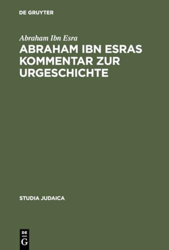 Abraham Ibn Esras Kommentar Zur Urgeschichte