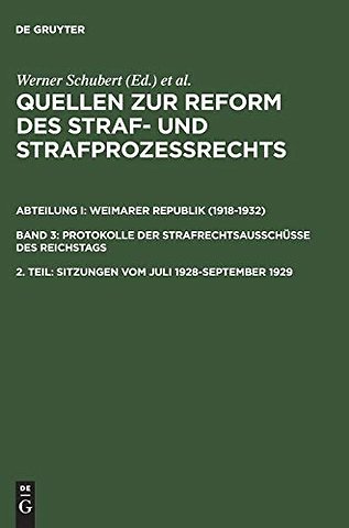 Sitzungen vom Juli 1928–September 1929