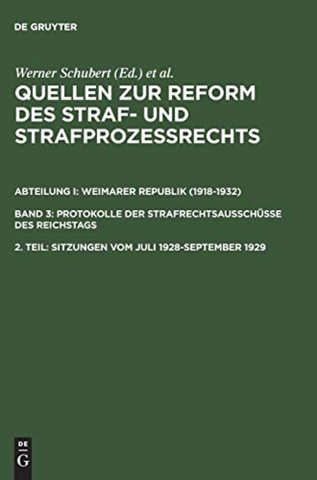 Sitzungen vom Juli 1928–September 1929