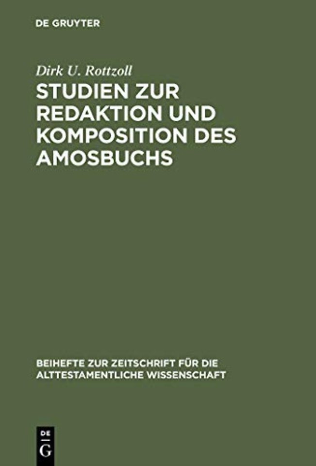 Studien zur Redaktion und Komposition des Amosbuchs