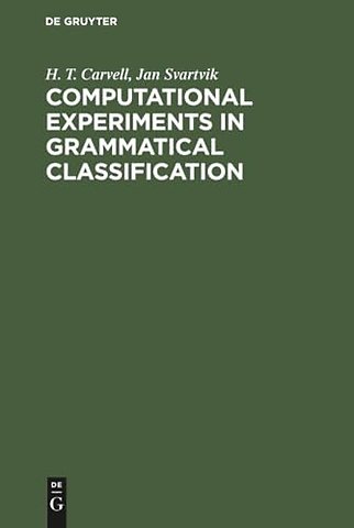 Computational Experiments in Grammatical Classification