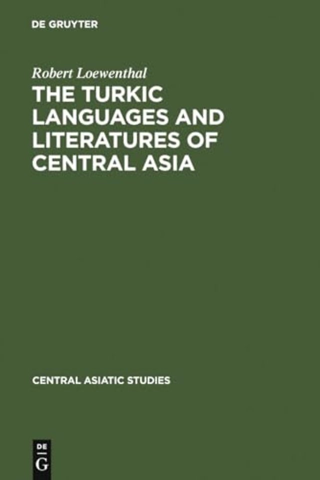 The Turkic Languages and Literatures of Central – A Bibliography