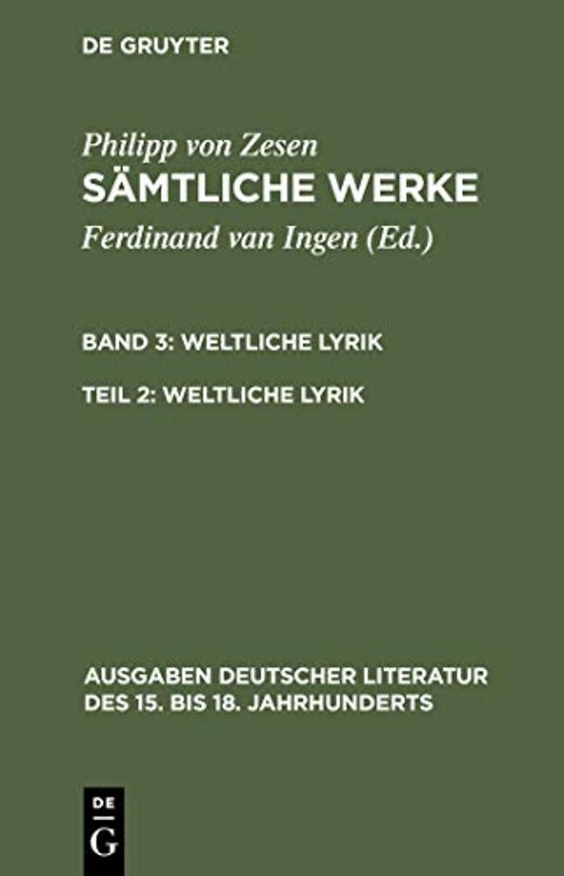 Weltliche Lyrik – Cats–Übersetzungen