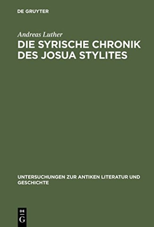 Die syrische Chronik des Josua Stylites