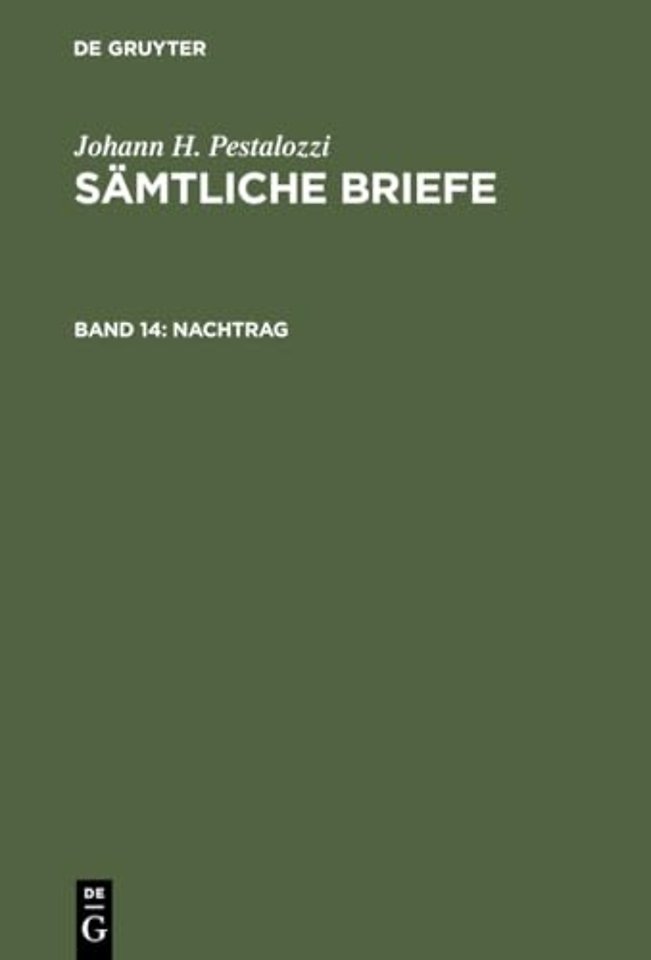 Nachtrag – Briefe und briefähnliche Dokumente aus den Jahren 1767 bis 1826