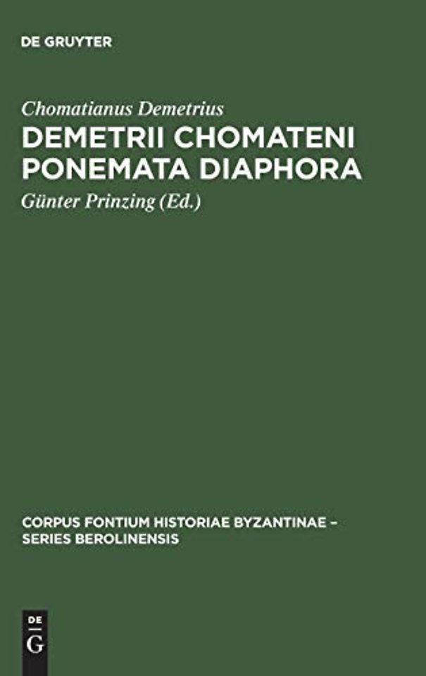 Demetrii Chomateni Ponemata diaphora