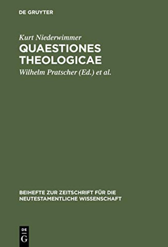 Quaestiones theologicae – Gesammelte Aufsätze