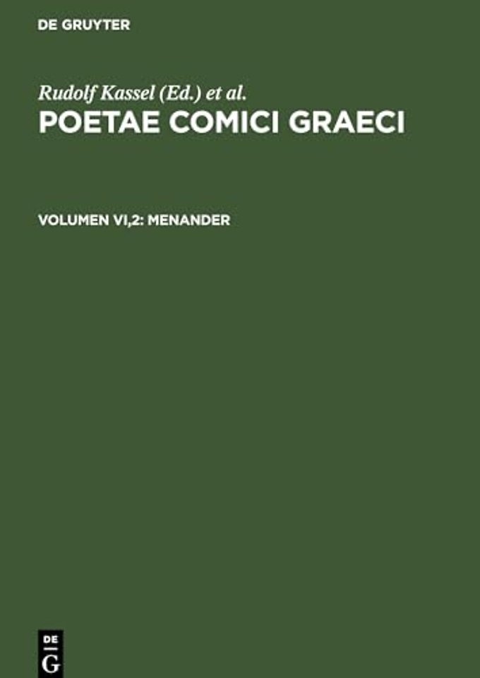 Menander – Testimonia et Fragmenta apud scriptores servata