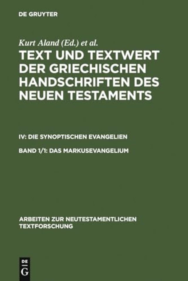 Das Markusevangelium – Handschriftenliste und vergleichende Beschreibung