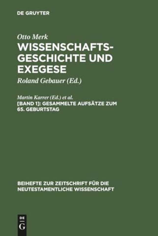 Gesammelte Aufsätze zum 65. Geburtstag