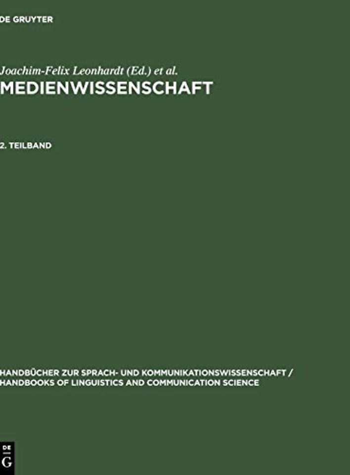 Medienwissenschaft. 2. Teilband