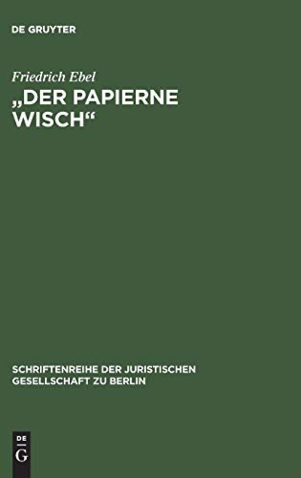 "Der papierne Wisch"