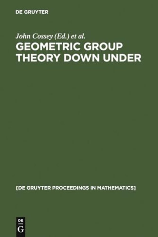 Geometric Group Theory Down Under – Proceedings of a Special Year in Geometric Group Theory, Canberra, Australia, 1996