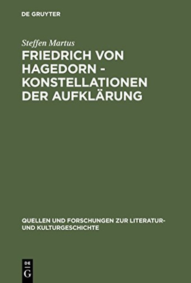 Friedrich von Hagedorn – Konstellationen der Aufklärung
