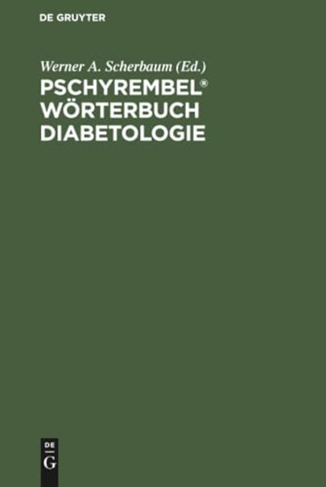 Pschyrembel® Wörterbuch Diabetologie