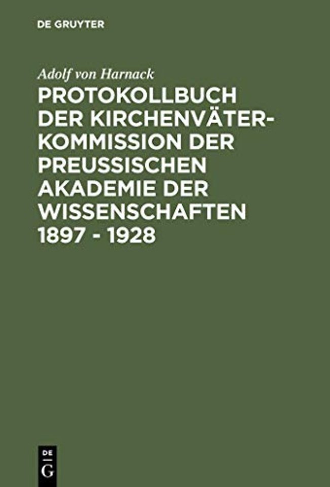 Protokollbuch der Kirchenväter–Kommission der Pr – Diplomatische Umschrift
