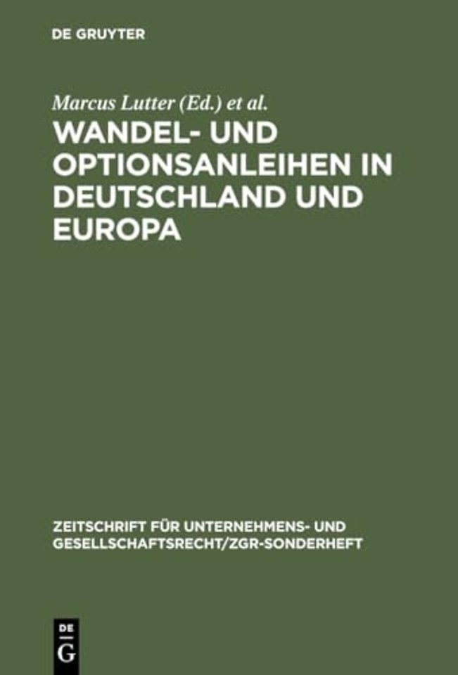 Wandel- Und Optionsanleihen in Deutschland Und Europa