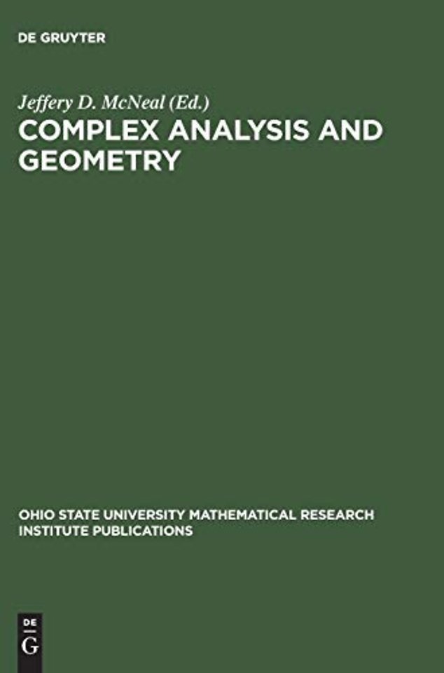 Complex Analysis and Geometry – Proceedings of a Conference at The Ohio State University, June 3–6, 1999