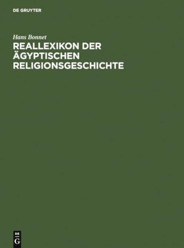 Reallexikon der agyptischen Religionsgeschichte