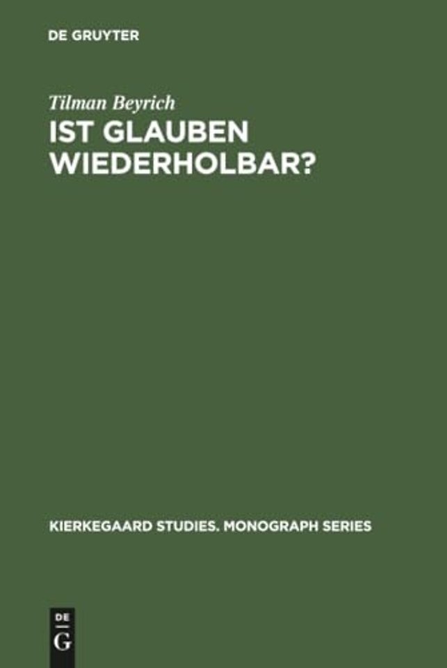 Ist Glauben wiederholbar? – Derrida liest Kierkegaard