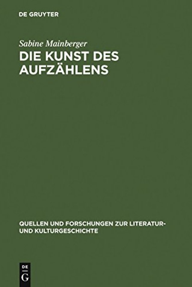 Die Kunst des Aufzählens – Elemente zu einer Poetik des Enumerativen