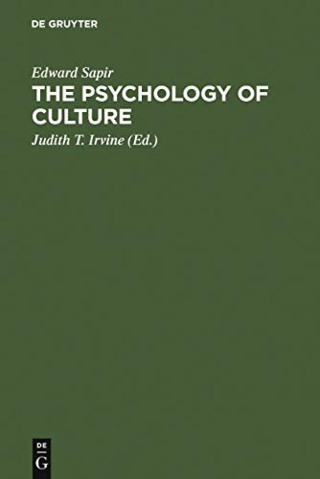 The Psychology of Culture – A Course of Lectures