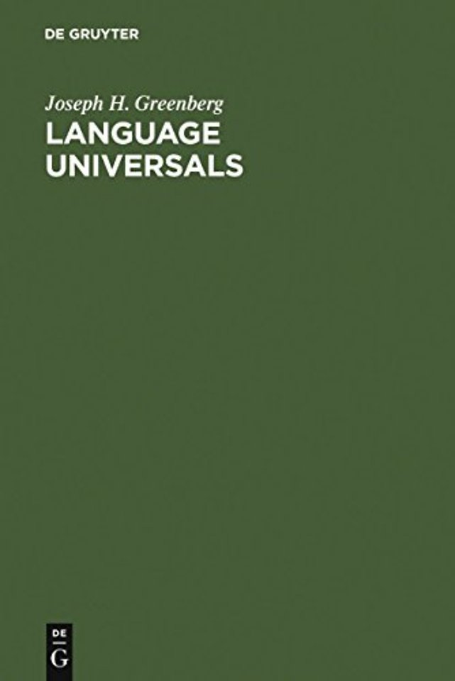 Language Universals – With Special Reference to Feature Hierarchies