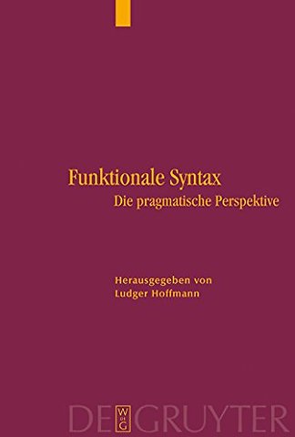 Funktionale Syntax – Die pragmatische Perspektive