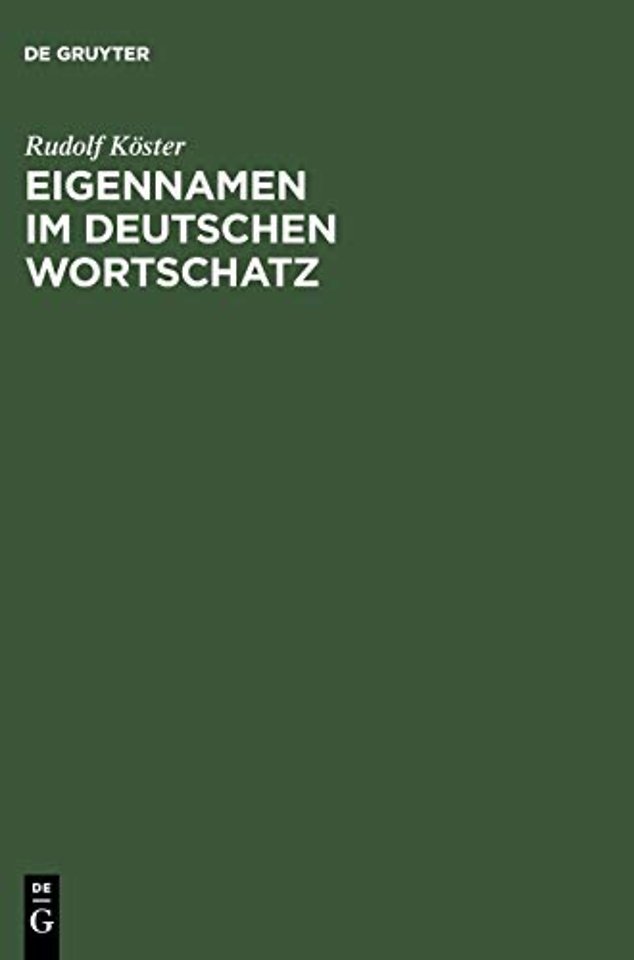 Eigennamen im deutschen Wortschatz