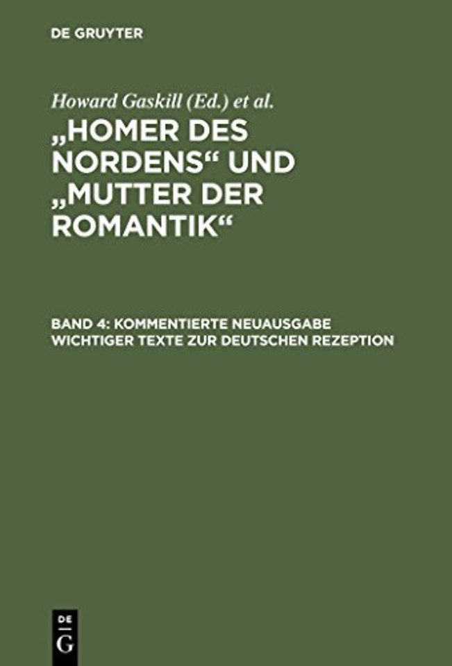Kommentierte Neuausgabe wichtiger Texte zur deutschen Rezeption
