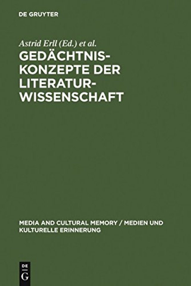 Gedachtniskonzepte der Literaturwissenschaft