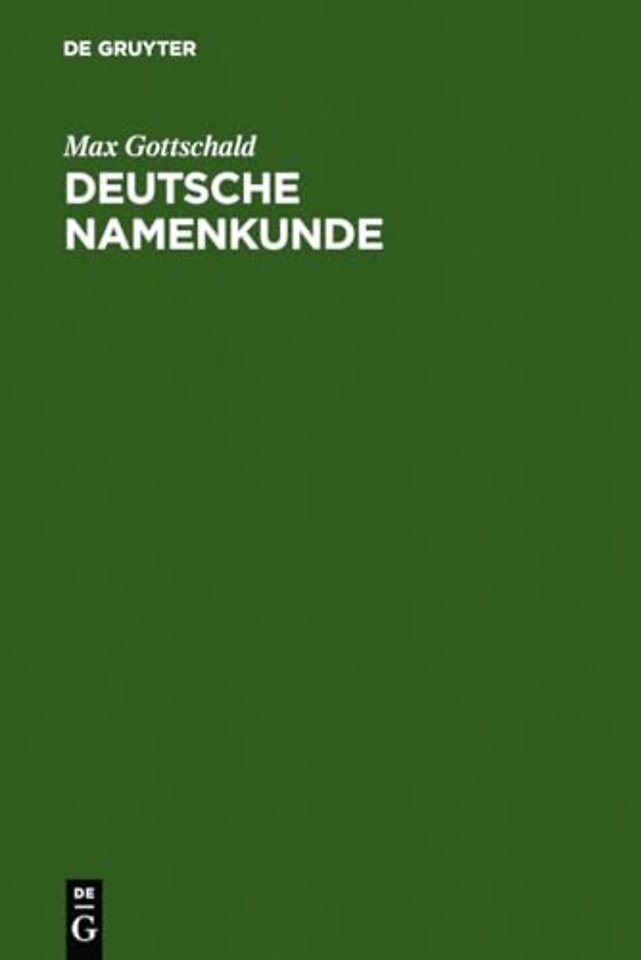 Deutsche Namenkunde
