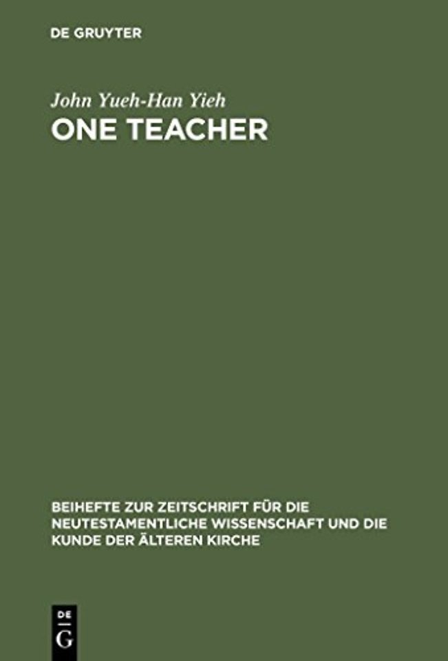 One Teacher – Jesus` Teaching Role in Matthew`s Gospel Report