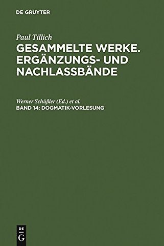 Dogmatik–Vorlesung – (Dresden 1925–1927)