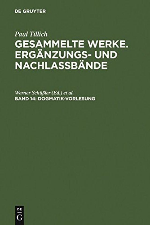 Dogmatik–Vorlesung – (Dresden 1925–1927)