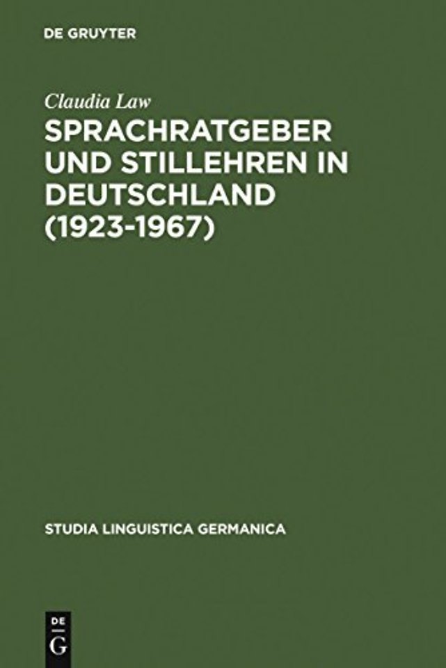 Sprachratgeber und Stillehren in Deutschland (19 – Ein Vergleich der Sprach– und Stilauffassung in vier politischen Systemen
